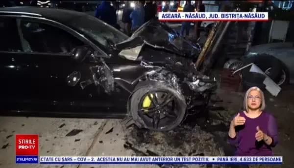 Accident de circulație cu doi morți, la Năsăud. Victimele au fost aruncate pe asfalt