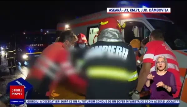Accident mortal pe A1. O mașină de teren s-a izbit de un vehicul care transporta struguri