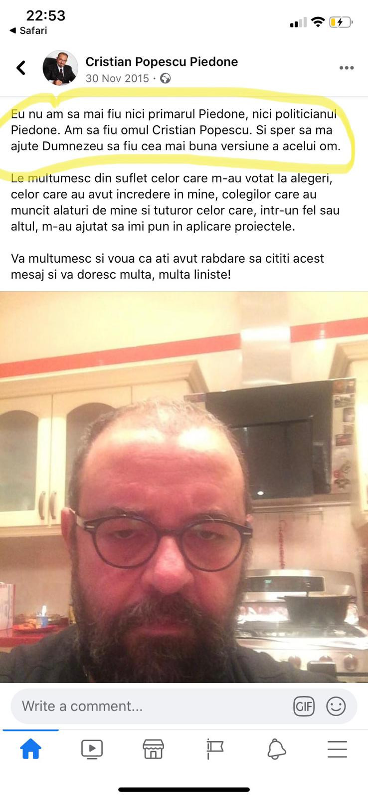Piedone, Colectiv, Facebook
