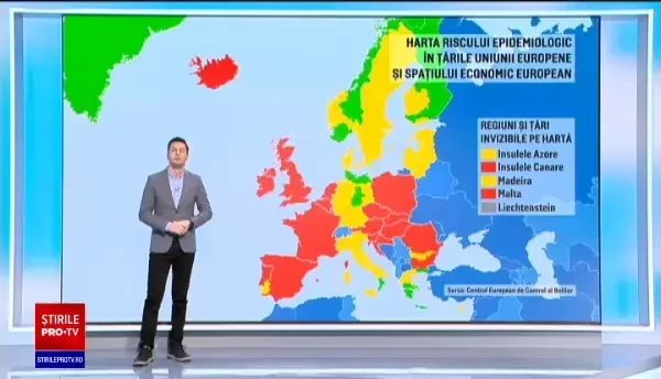 Harta de risc epidemiologic pentru Europa. Situația a devenit critică în multe țări