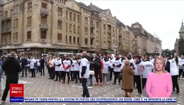 Protest în Timișoara, față de „decapitarea” industriei HoReCa. „Vrem să muncim”