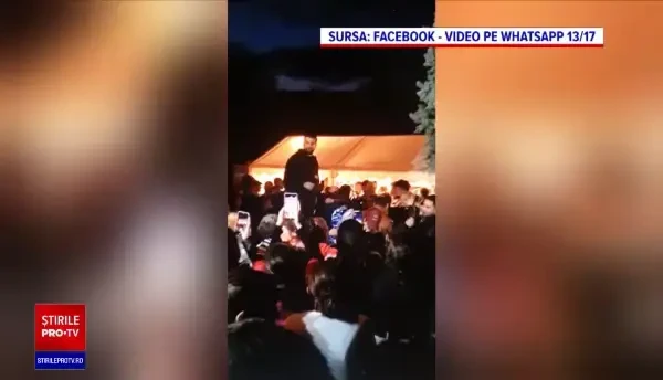 Majorat sărbătorit cu zeci de invitați și cântăreți de manele, oprit de poliție după un Live pe Facebook