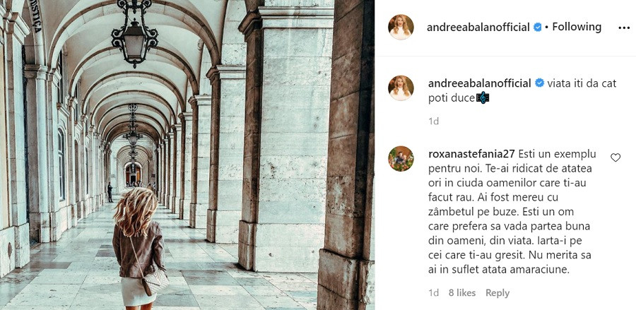 Mesaj misterios postat de Andreea Bălan pe Instagram, după ce a ajuns de urgență la spital