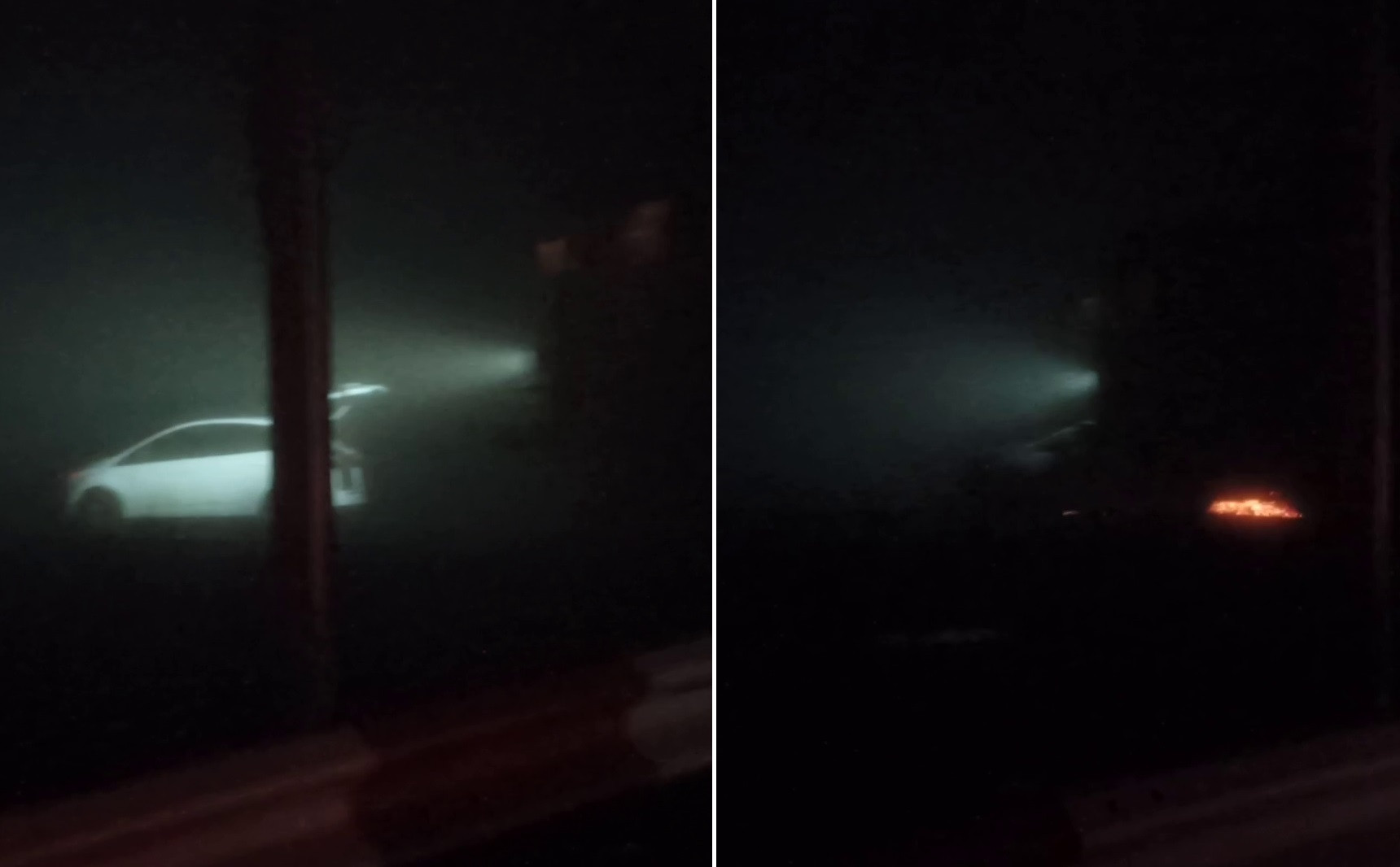 Momentul în care o mașină este lovită de tren, la Fetești. Pasagerii au reușit să se salveze în ultima clipă