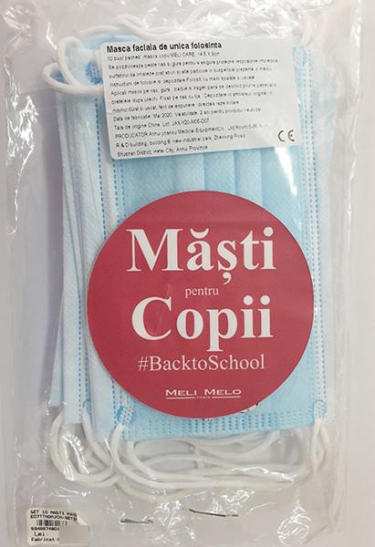 Mască pentru care Rom&acirc;nia a emis alertă prin sistemul RAPEX