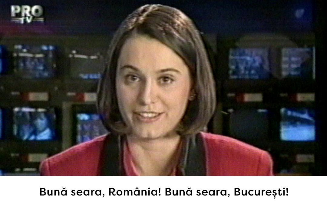 Primul jurnal Știrile PRO TV prezentat de Andreea Esca, pe 1 decembrie 1995