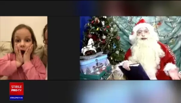 Moș Crăciun organizează întâlniri virtuale pentru copiii românilor din diaspora. Familiile, despărțite de mii de kilometri