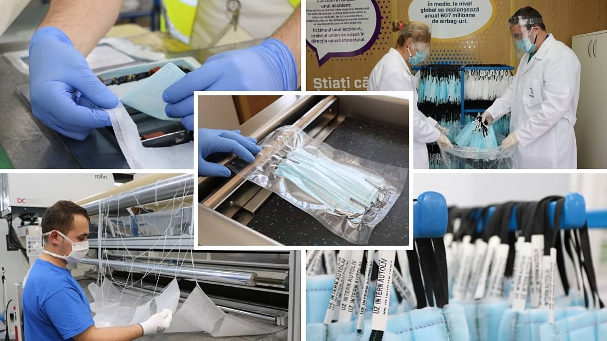 (P) Producție masivă de măști și viziere pentru angajații Autoliv din lumea întreagă și donații consistente către comunitate