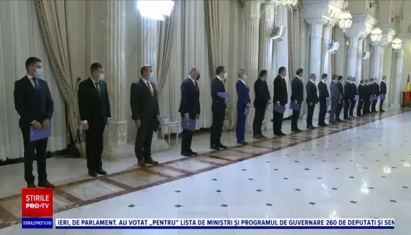 Decretul pentru numirea Guvernului Cîțu, semnat de Iohannis. Miniștrii au depus jurământul la Cotroceni