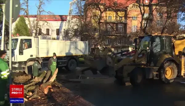 Acoperișuri avariate de rafalele de vânt, la Oradea