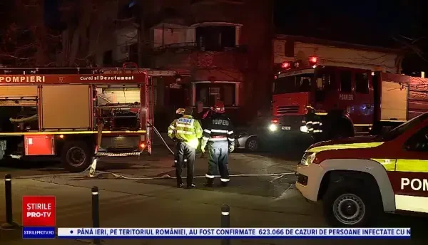 Incendiu puternic la o clădire din București. ”O nenorocire”