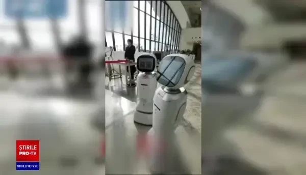 Doi roboței dintr-o librărie din China s-au luat la ceartă: „Chiar eşti enervant”