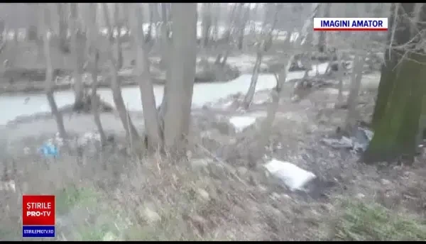 Ploile din ultimele zile au umplut râul Jiu cu tone de pet-uri şi gunoaie aruncate de oameni
