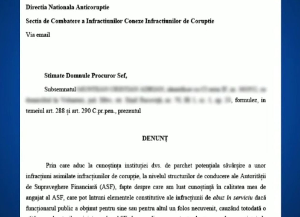 Plângere la DNA depusă de un angajat ASF. Reclamă „protecția” oferită pentru 2 societăți de asigurări
