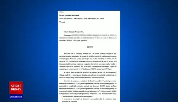 Plângere la DNA depusă de un angajat ASF. Reclamă „protecția” oferită pentru 2 societăți de asigurări