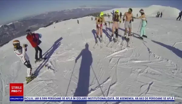 Straja, stațiunea unde se poate schia pe un munte întreg. Este plină de turiști în aceste zile