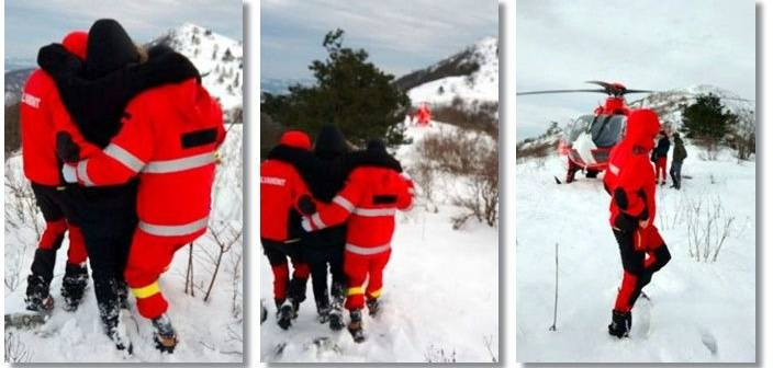Doi bărbați au fost la un pas sa moară înghețați pe munte, în Banat