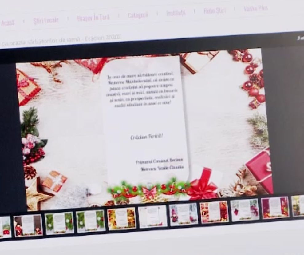 Felicitări electronice difuzate online în numele primarilor. Mii de instituții au primit acum facturile