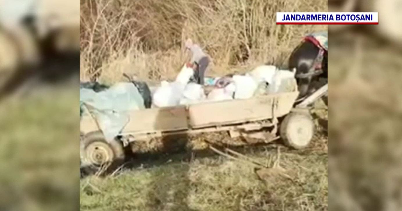 Ce a pățit un tânăr din Botoșani după ce și-a aruncat gunoiul pe marginea drumului
