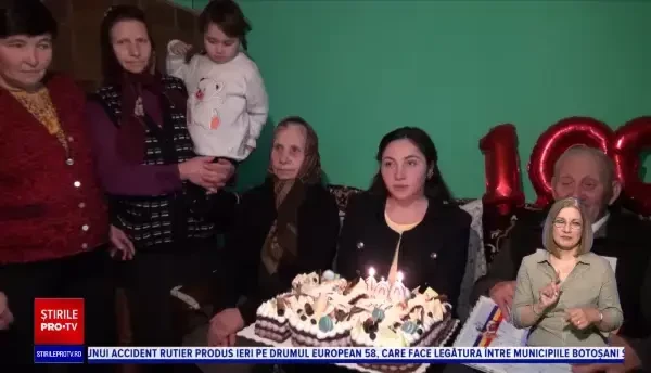 Sărbătoare mare într-o familie din Bacău. Un veteran de război a împlinit 100 de ani