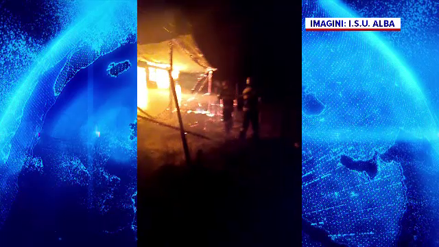 Cabană din Alba, distrusă de flăcări. De la ce a pornit incendiul