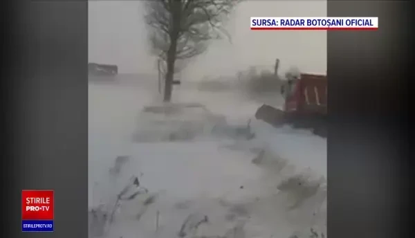 România a fost cuprinsă de gerul siberian. Temperaturile au scăzut și cu 35 de grade în 24 de ore