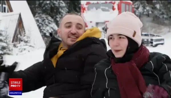 Valentine's Day pe pârtie. Cum au sărbătorit turiștii la munte