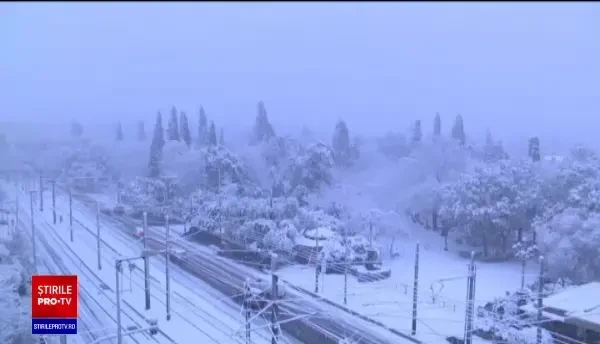 Iarnă grea în Europa. Cea mai puternică ninsoare, în Grecia, în ultimii 12 ani