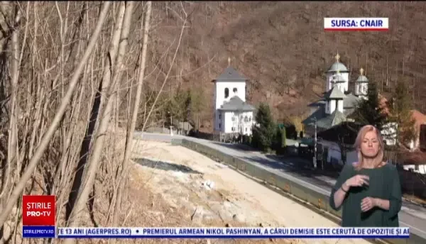 Explozii controlate lângă o mănăstire din Defileul Jiului. Ce se va construi