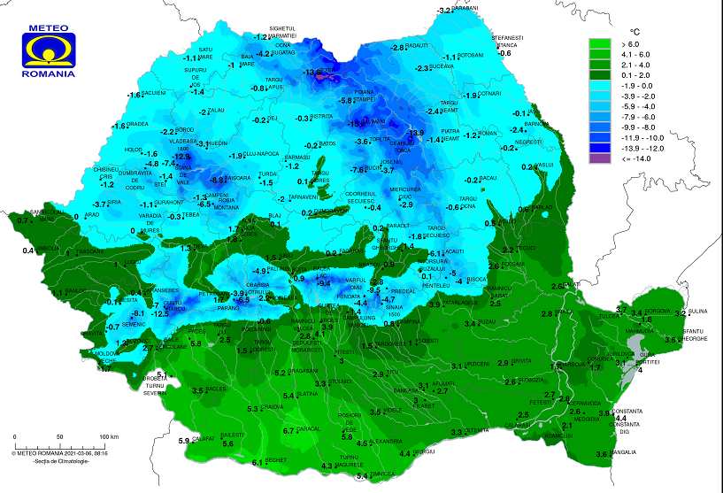 Vremea 6 martie 2021. Frig, ploi şi chiar ninsori, în toată ţara