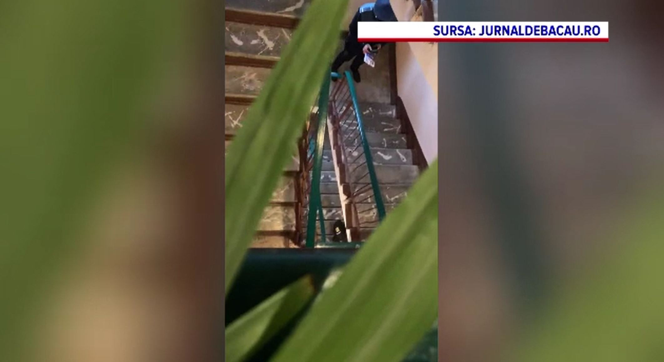 Cum a intrat poliția peste agresorul din Onești. Imagini din timpul intervenției