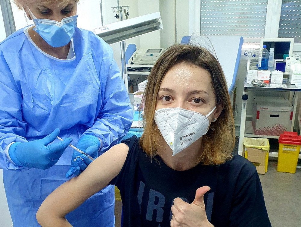 Spadasina Ana-Maria Popescu s-a vaccinat împotriva Covid-19: "O să stau ceva mai liniştită"
