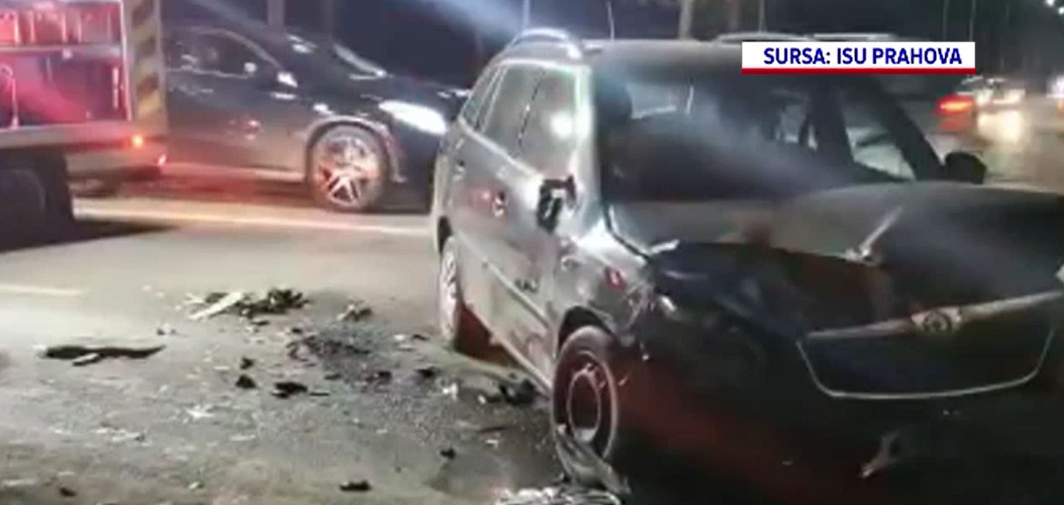 Doi tineri, ajunși la spital după un accident pe DN1, în care mașina lor a fost izbită de un tir