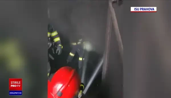 Incendiu uriaș la depozitul unei companii de petrol şi gaze din Prahova. Focul a fost stins după o oră