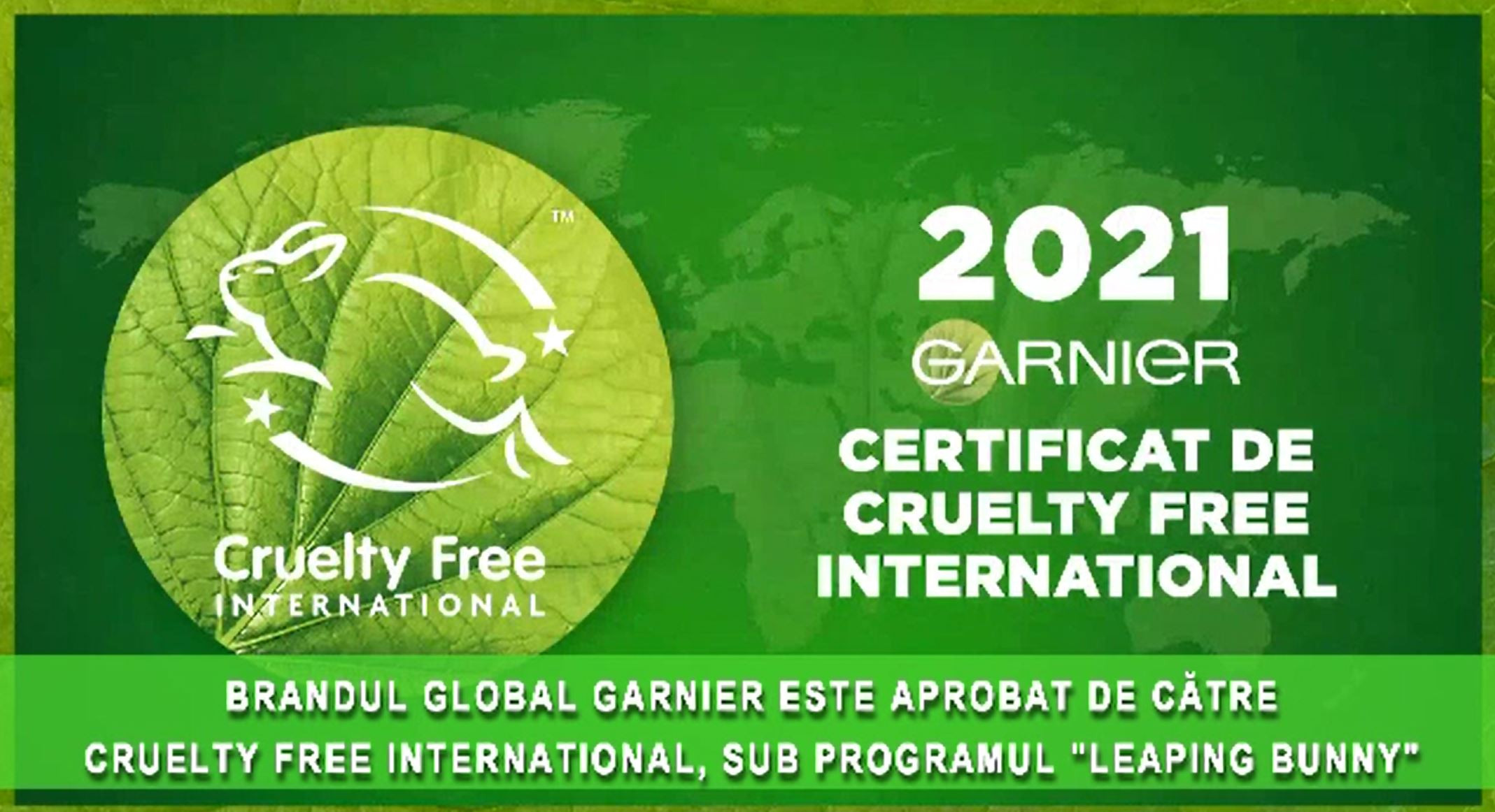 (P) Produsele Garnier, recunoscute la nivel internațional ca fiind cruelty-free