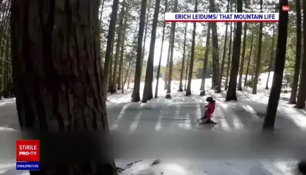 VIDEO. Cum schiază o fetiță de trei ani din Canada. Imaginile au devenit virale