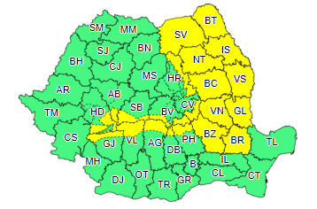 Cod galben de ninsori până joi dimineață. Ce regiuni sunt vizate
