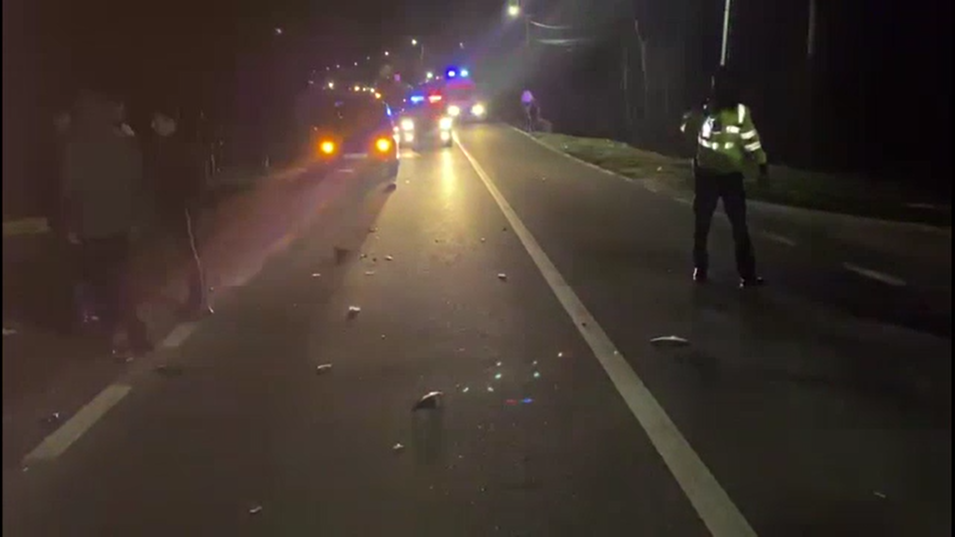 Un pieton a fost spulberat de o mașină pe DN 61 în Dâmbovița