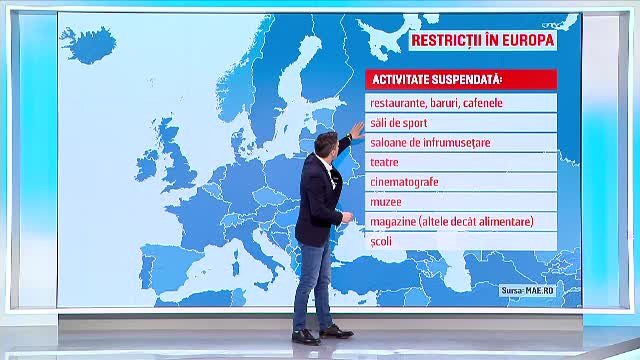 România are printre cele mai puţine restricţii din UE. În Portugalia oamenii nu au voie în spații publice