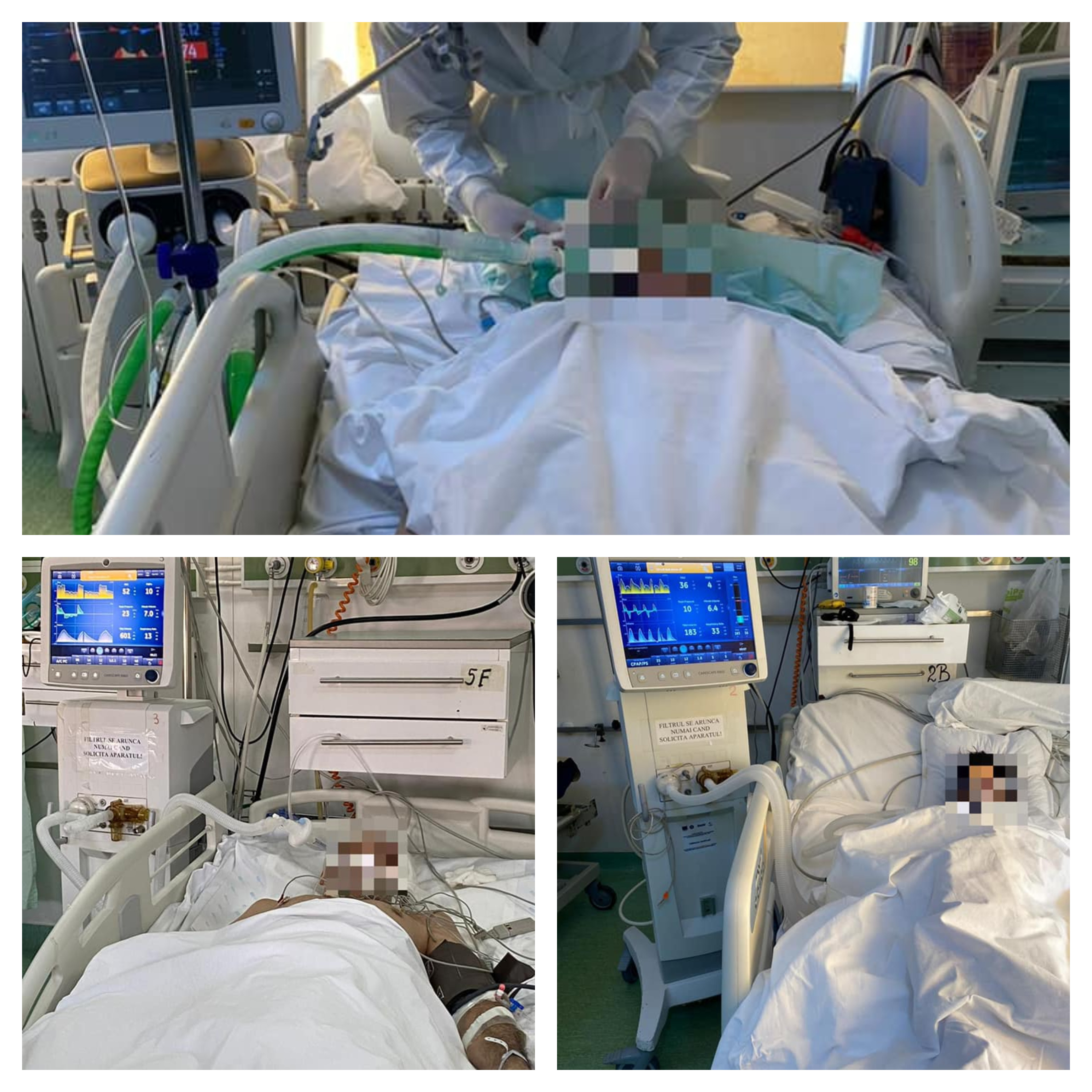 Un manager de spital a publicat imagini de la ATI. "Unii protestatari vor supraviețui, alții nu"