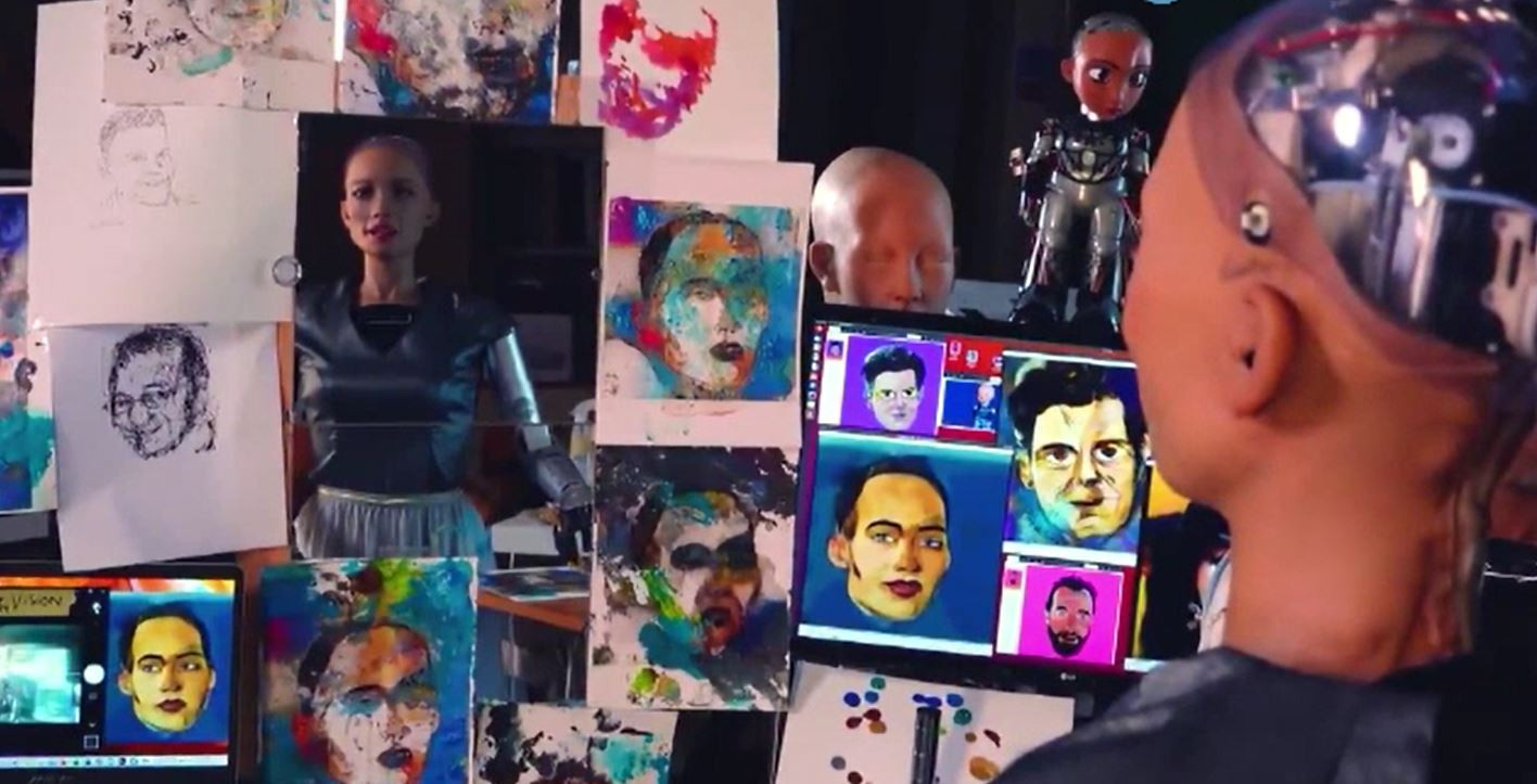 Cu cât a fost vândut un tablou semnat de cunoscutul robot umanoid Sophia