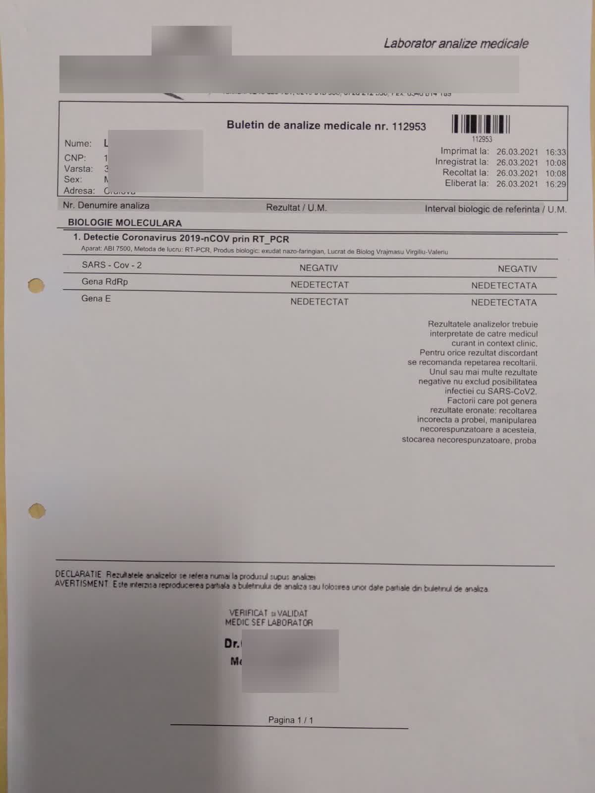 O agenție de turism ar fi falsificat teste COVID cu rezultat negativ pentru hoți și interlopi