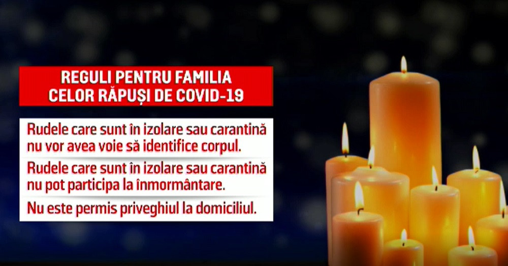Reguli noi pentru rudele celor răpuși de Covid-19. Ce este interzis în continuare