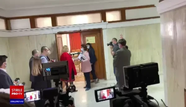 VIDEO. Șoșoacă i-a fentat pe cei din Senat. A intrat într-o sală, deși nu i se permitea