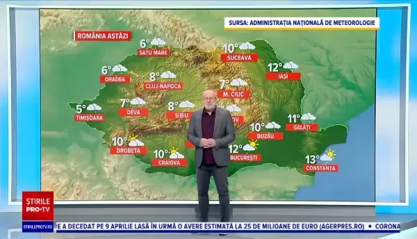 Frig și ploi consistente în toată țara. La munte ninge și va fi viscol