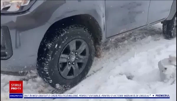 Ninsori în mijlocul lunii aprilie. La Rânca zăpada atinge aproape un metru