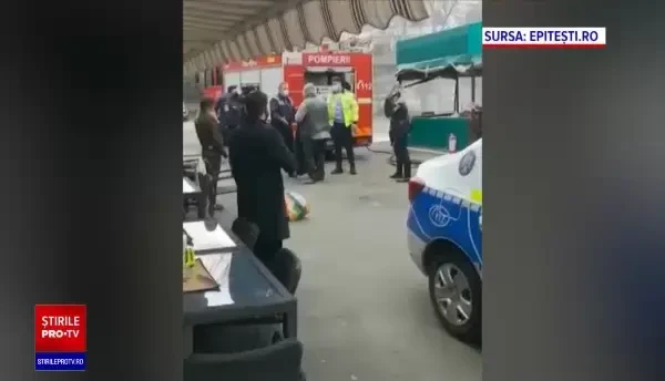 Un bărbat din Pitești a murit după ce polițiștii l-au culcat la pământ, în timpul unui incendiu