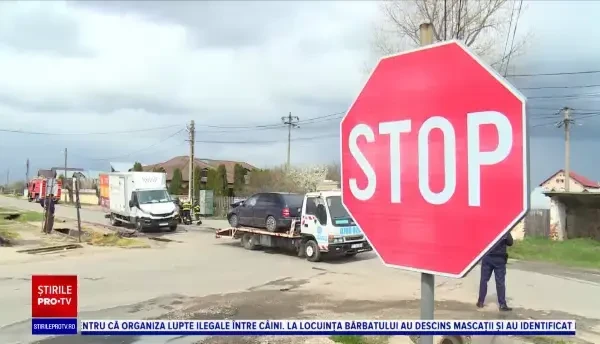 Accident în lanț într-o intersecție din Dâmbovița. Trei mașini au fost serios avariate
