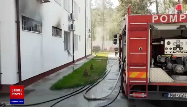 Incendiu la Secția de Psihiatrie a Spitalului Județean Slatina, unde erau internați 37 de pacienți