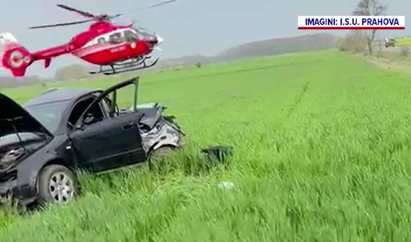Accident violent în Prahova. Un tânăr a murit după ce s-a izbit cu autoturismul de un copac